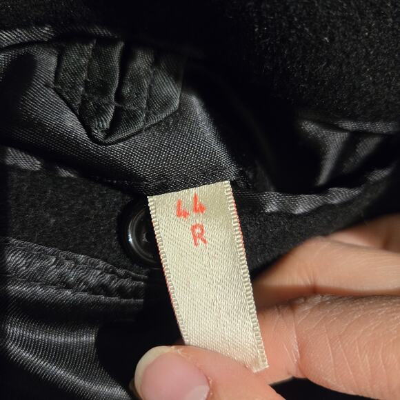 Richman Brothers International Collection Black Wool Yugoslavia 44R Trench Coat - Picture 5 of 12